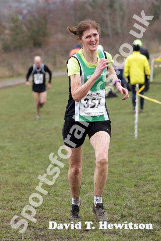 Maureen McCarthy (West Suffolk) 50-54, all ladies and male 65 plus BMAF Cross Country, Herrington, Sunderland.